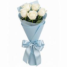 Букет 5 Белых роз Проуд в городе Вышний Волочёк
