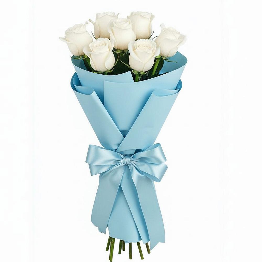 7 Белых роз Проуд в городе Вышний Волочёк Букет 7 белых роз Проуд в городе Вышний Волочёк