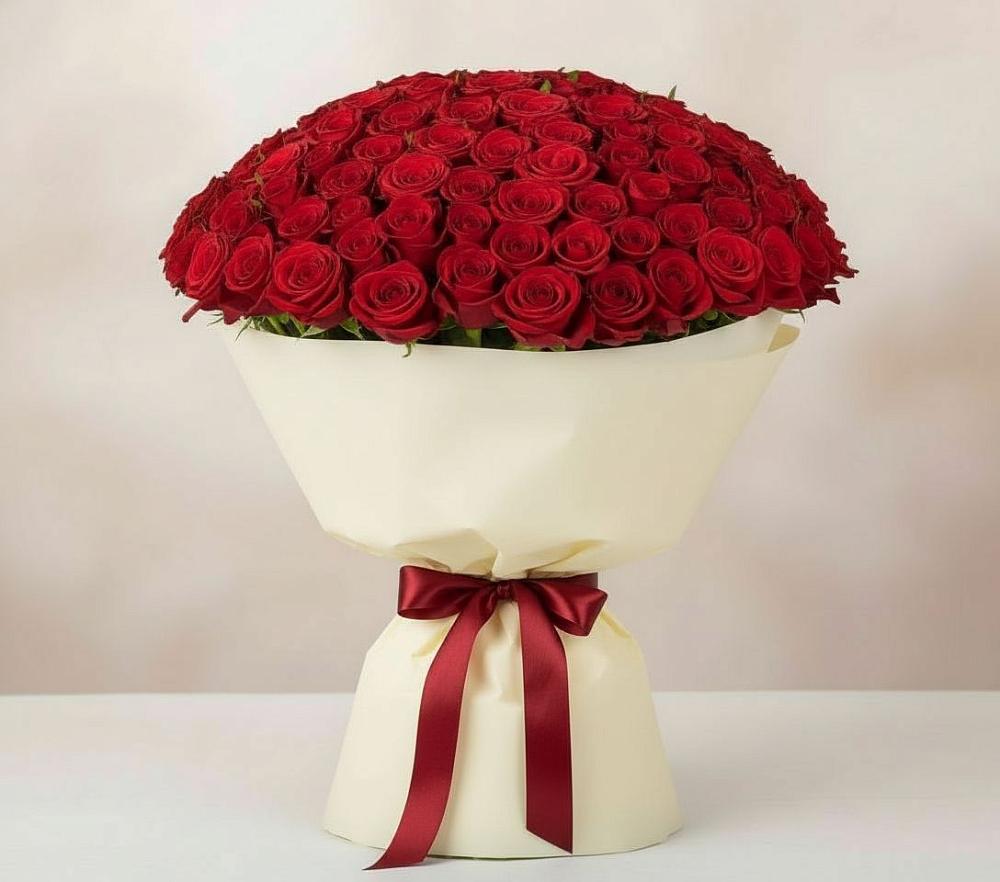 101 Красная роза Милано в городе Вышний Волочёк Букет 101 Красная роза Милано в городе Вышний Волочёк