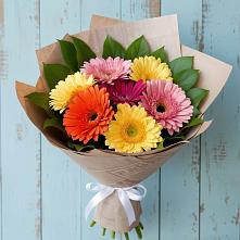 Букет яркий день в городе Вышний Волочёк Букет цветов из:  Герберы в городе Вышний Волочёк