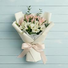 Букет Утренний поцелуй в городе Вышний Волочёк Букет цветов из:  Альстромерии в городе Вышний Волочёк