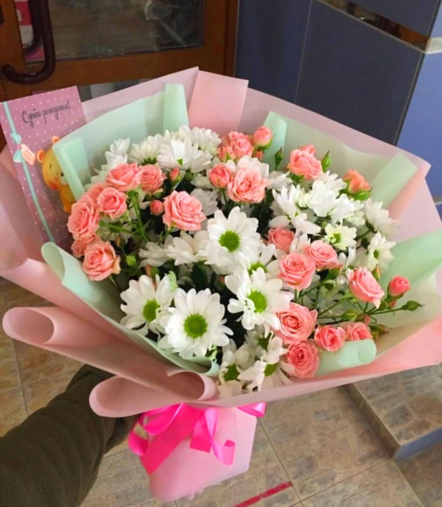 Букет цветов из: Розы и Хризантемы в городе Вышний Волочёк