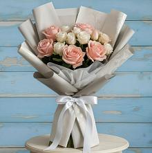 Букет Нежное облако в городе Вышний Волочёк Букет цветов из:  Розы в городе Вышний Волочёк