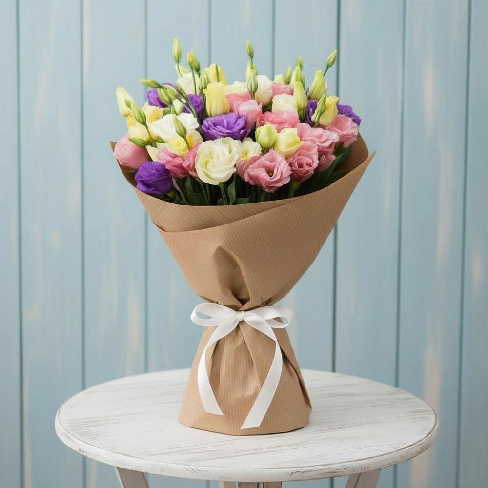 Букет Цветная эустома в городе Вышний Волочёк Букет цветов из: Лизиантусы в городе Вышний Волочёк