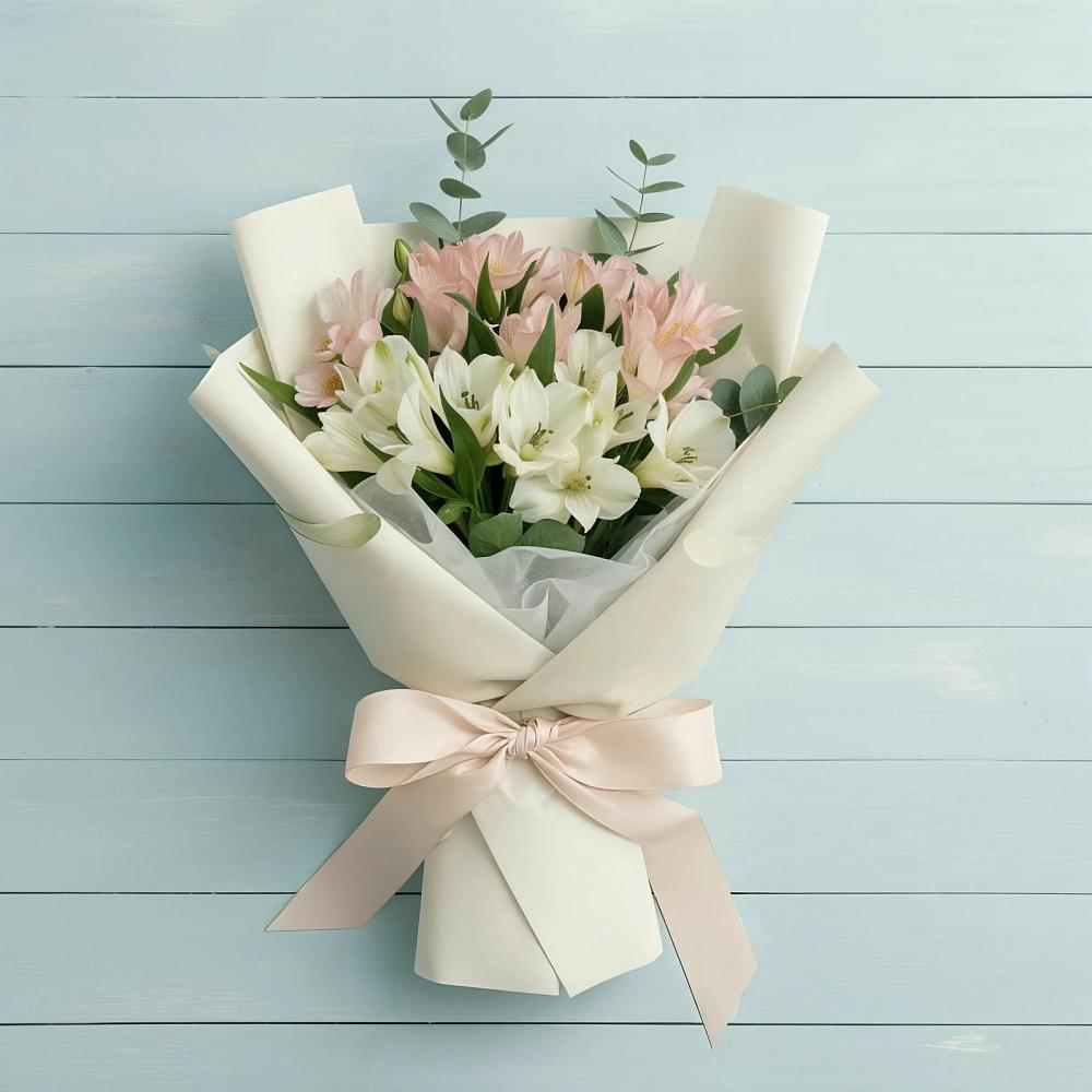 Букет Утренний поцелуй в городе Вышний Волочёк Букет цветов из: Альстромерии в городе Вышний Волочёк