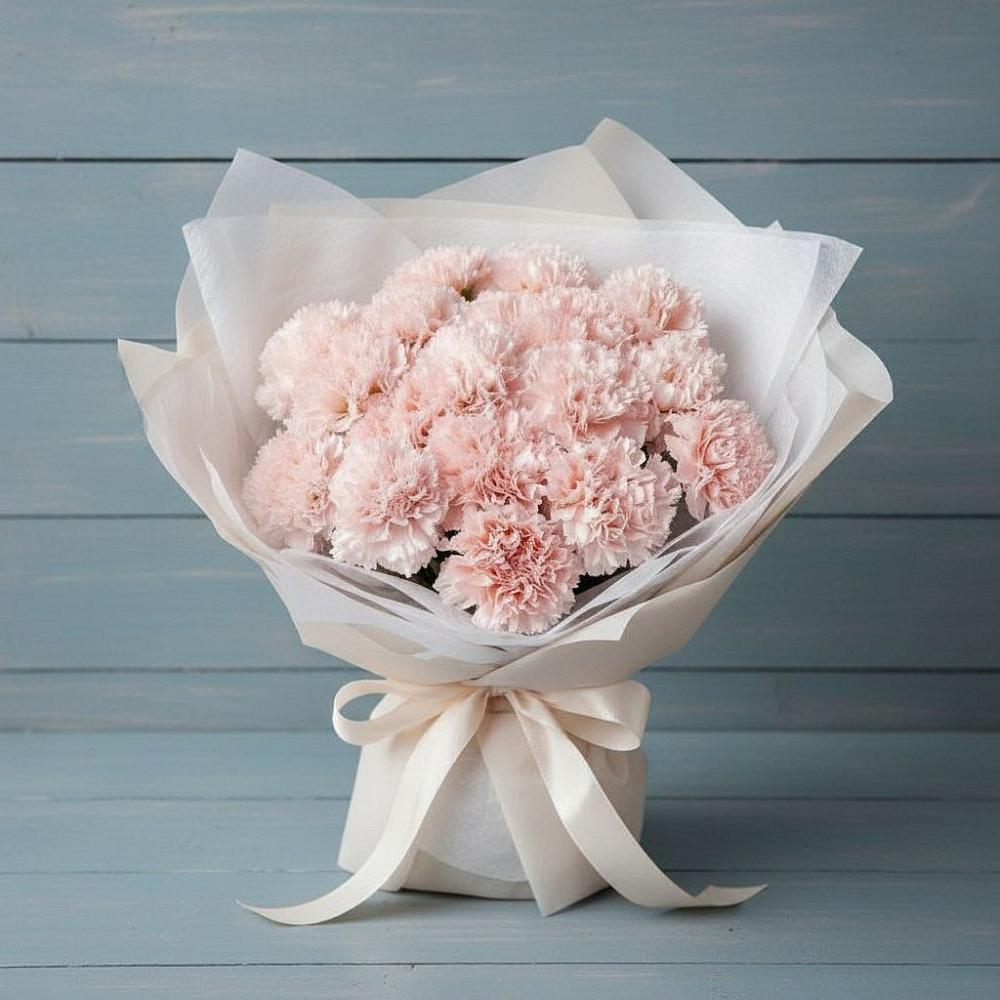 Букет розовые гвоздики в городе Вышний Волочёк Букет цветов из: Гвоздики в городе Вышний Волочёк